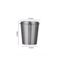 도징컵 58mm 커피 도징 컵 에스프레소 머신용 스니핑 머그잔 내마모성 항공 알루미늄 주방 도구 머그컵, 04 Silver Grey 51mm, 1개