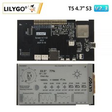 LILYGO® T5 4.7 Inch E-paper V2.3 ESP32-S3 T5 4.7 인치 전자 종이 V2.3 ESP32-S3 개발 드라이버 보드 디스플레이 모듈 지원 TF A, 4.7인치 솔더 없음