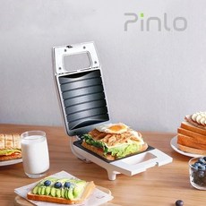 샌드위치 메이커 캠핑 만들기 기계 Pinlo 미니 아침 식사 빵 전기 핫 팬케이크 와플, 3.add EU adapter