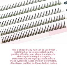 초보자용 아주 자연스러운 A 타입 인조 속눈썹 학생 자체 부착 A 모양 깃털, 01 Type A 8-12mm, 1개