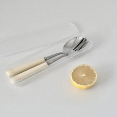 법랑접시 손잡이앞접시 디저트 일본 플레이트 접시 우유 녹색 세라믹 식기 빈티지 홈 샐러드 그릇 아침 식사 한 사람의 시니어 센스 음식 세트, 7.B Fork spoon, 1개