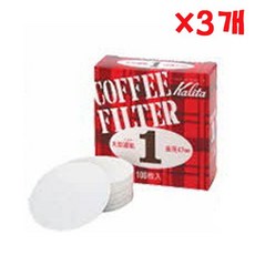 칼리타 여과지 커피원형필터 1 00매 X 3개 펄프필터 원두필터 종이필터 W4BC73A, 1개, 1개