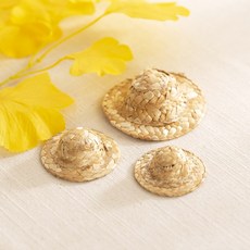 미니 선인장 밀짚모자 1P-전통 전통장식 인테리어 소품 짚소품 짚단인형 홈데코 가을 가을인테리어