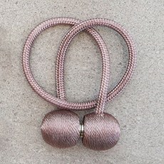 하루네 커텐 끈 마그네틱 자석 장식 걸이 커튼정리 집게 후사고리 (1+1) 46cm, 골드핑크 (1+1), 1세트