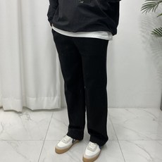 미꼬장 배정남바지 남자와이드트레이닝팬츠 편한바지 세미와이드 밴딩 스판