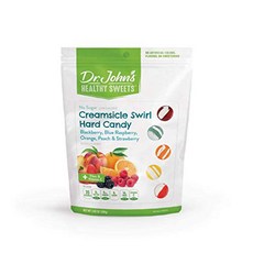 Dr. John's Healthy Sweets Sugar Free Creamsicle Sw Dr. John's Healthy Sweets 무설탕 크림시클 소용돌이 하드 캔디(24개, 109g, 1개