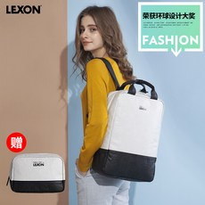프랑스 음악 (LEXON) 더 블 어깨 컴퓨터 가방 녀 14 인치 여행 출장 통근 필수 친 환경 방수 토 치 백 팩 [수납 가방 배달] 화이트 블랙