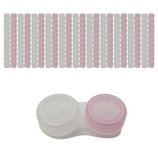  아이팜즈 투명바디 소프트렌즈통 투명+핑크, 500개, 핑크 