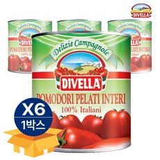  디벨라 토마토홀 토마토소스 2.5kg X 6캔 1박스, 6개 