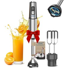 anybear 침지 블렌더 1100W 2-in-1 핸드헬드 풀 구리 모터, Gray