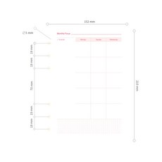 드림널스 A5 6공 다이어리 먼슬리(분리형) 48page 1년 분 속지 리필, 1개