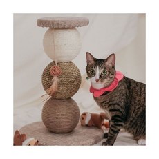 세븐펫 고양이 삼줄 볼 수직형 스크래쳐 장난감