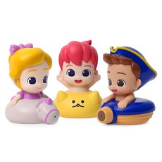 pinkfong 碰碰狐 Bebefinn水槍洗澡玩具3件組, 混色, 1組