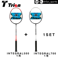 [트라이온] 배드민턴라켓 INTEGRAL 500(1개)+700(1개)/1SET 3개입 - 트라이온잔압게이지