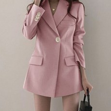 비비에모 원버튼 세련된 봄 가을 정장 자켓 00541