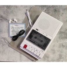 카세트테이프 플레이어 복고 레트로 녹음 휴대용 워크맨 USB 인테리어, 화이트