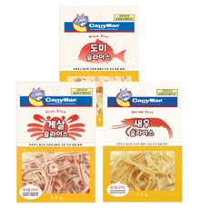  캐티맨 슬라이스 맛살 3종혼합(25g 게살 도미맛살 새우), 15개 