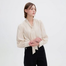 올리브데올리브 콩단추 타이 블라우스 OH4XB1470
