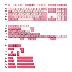 고스트저지 한글 키캡 세트 179key Ghost Judges Pink White with Root PBT2