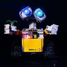 WALL-E 픽사 로봇 월E 피규어 레고호환 브릭 블럭 블록 선물 생일 인테리어, 월-E+라이트