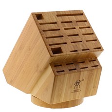ZWILLING Zwilling J.A. Henckels 26슬롯 대나무 원목 회전 나이프 블록, 1개