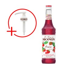 모닌 딸기 시럽 1000ml+모닌 전용 펌프 증정, 1L, 1개