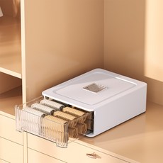 KUAHAI 서랍식 양말 속옷정리함 적층형과 걸이형 여자 속옷 양말 브라 칸칸이 정리함