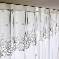 [바보사랑]플로리스 화이트 커튼, 130x230(1장)