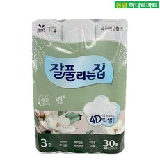 [하나로마트] 잘풀리는집 더도톰한 련 30m*30롤(3겹), Toilet Paper, 1개, 30롤