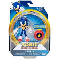 Sonic S+ The Hedgehog 10.2cm(4인치 관절형 액션 피규어 컬렉션 (피규어 (스타 스프링이 있는 소닉), 소닉 및 스타 스프링