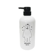 600ml 비누 디스펜서 병 대용량 샴푸 샤워 젤 병 채우기 귀여운 북극곰 애완 동물 플라스틱 스토리지, A, 1개