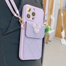 힐링센트 아이폰 15 시리즈 곰돌이 카드 스트랩 케이스
