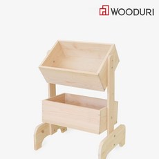 우드리 목공체험 2단 기저귀 정리함 정리바구니선반 목공 교구 DIY 키트 만들기 수업 교육 영상, 1개
