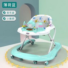 안전한 보행기 아기 워커 음악 활동 용품 다기능 핸드 푸시 학습 걷는 자동차 롤오버 방지, [08] style 2 green, 1개