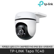 티피링크 TAPO TC40 실외 보안 CCTV 360도 FHD 나이트비전 IP65 방수 등급 움직임 감지 추적, 1개