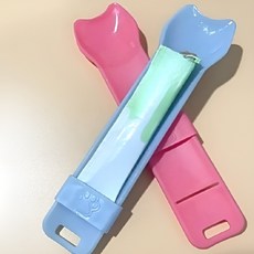 반려동물 간식 츄르 짜개 스푼 1개, 블루