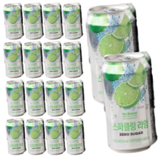 제로슈거 스파클링 라임 350ml x 18개 무설탕음료 제로칼로리 탄산수 Sparkling Lime