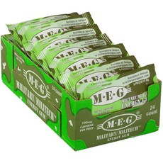 MEG Military Energy Gum Spearmint 밀리터리 에너지 껌 스피아민트 5피스 12.5g 24개입, 1박스