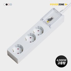 파워존 웨이브 고용량 멀티탭 누전차단 3구 50cm 1.5m 3m 5m 7m 대용량멀티탭, 50cm(화이트), 1개