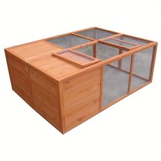 닭장 닭집 조류 사육장 새장 토끼집 울타리, 나무 색상, 1개