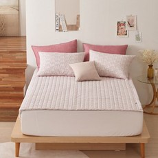 [박홍근홈패션] 엘리아 피치스킨 옥수수솜 누비패드S, 사이즈:S / 색상:핑크