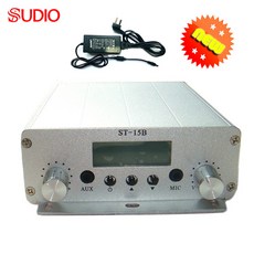 15W FM 송신기 ST 15B 스테레오 PLL 라디오 방송 전원 공급 장치 87MHz 108MHz 100khz whosesales, 한개옵션0