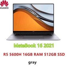 화웨이 MateBook 16 노트북 인치 25K 화면 AMD Ryzen R55600HR75800H 16GB DDR4 3200MHz 512GB PCIe Windows 10 Pro, 없음, 없음, 없음, 없음, 8.AMD R5 5600H gary  EU - r55600