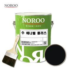 노루페인트 수 에나멜 철재 목재 페인트 1L 기존색상, 무광흑색, 1개