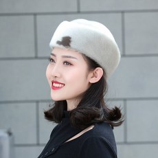 가을과 겨울 수입 인감 피부 신제품 승무원 여성 모자 전체 가죽 후크 보트 모자 밍크 모자 모자