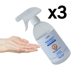 닥터블루데이에스 뿌리는 손소독제 스프레이 대용량 손세정제 hand sanitizer 500ml, 3개, 500g