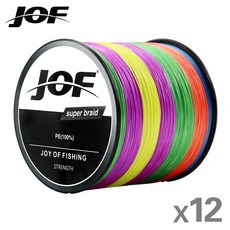 SKL 스피닝 멀티 잉어 태클 낚시 JOF 1000M 9LB PE X12선 필라멘트 캐스팅 149 편조 라인 낚싯줄 배스 33 300 500, 간선, 300MX121.033LB, MULTICOLOR, 1개