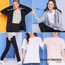 카카오프렌즈 여성 이지웨어 4종 세트 여자 후드집업