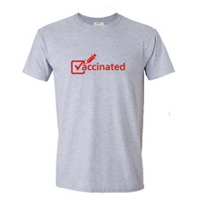 남여공용 국산 회색 코로나 전염병 예방 백신접종 완료 티셔츠 4
