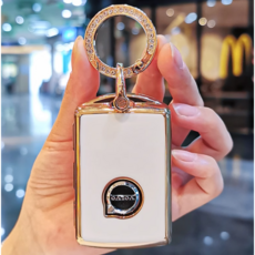 볼보 키홀더 키케이스 커버 악세사리, 그레이+번호표+H버클